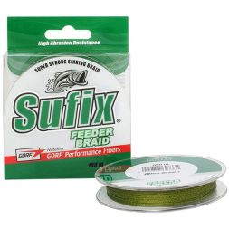 Леска плетеная SUFIX Feeder braid зеленая 100м 0.08мм 3,6кг
